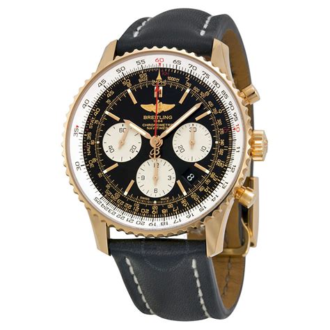 breitling navitimer 01 chrono automatic black leather black dial 43mm|which navitimer to buy.